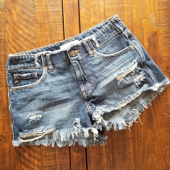 KanCan Pants - KanCan Distressed Jean Shorts Small Frayed Denim Short